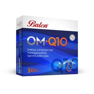 Balen Om-Q10 Omega 3 ve Koenzim İçeren Yumuşak Kapsül 1380 Mg 30 Kapsül
